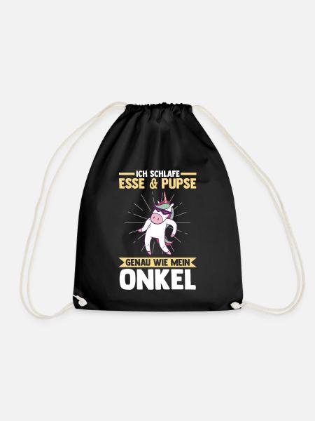 Neffe Nichte Onkel - Turnbeutel - Schwarz