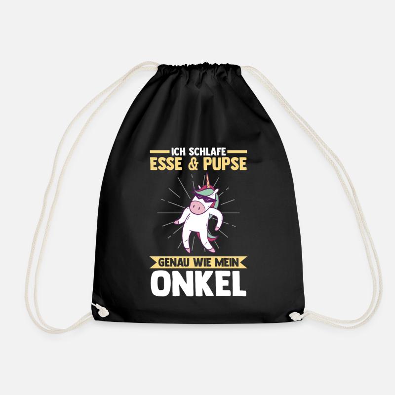 Neffe Nichte Onkel - Turnbeutel - Schwarz