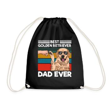Meilleur père Golden Retriever de tous les temps - Sac de sport léger - noir - Devant