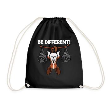 Be Different Cute Beagle Dog With Bats - Turnbeutel - Schwarz - Vorne