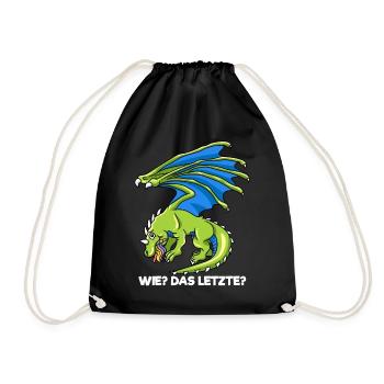 Drachen Wie Das Letzte Drache frisst Einhorn - Turnbeutel - Schwarz - Vorne