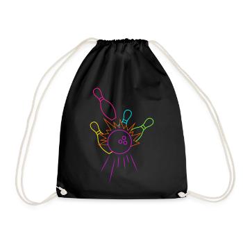 Bowling Pin Lovers - Drawstring Bag - black - Front