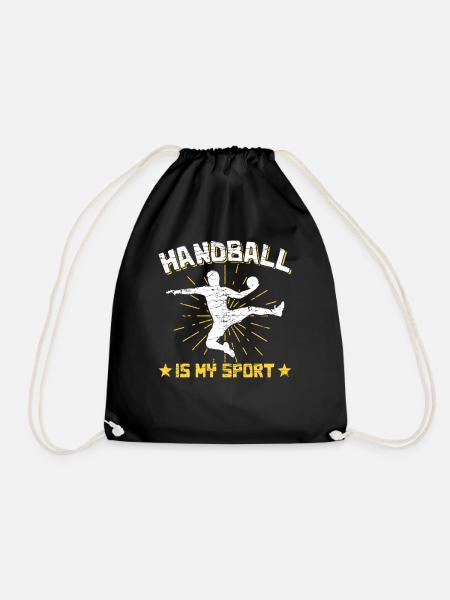 Handball Leidenschaft Spruch - Turnbeutel - Schwarz