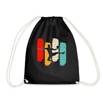 Handball retro - Drawstring Bag - black - Front