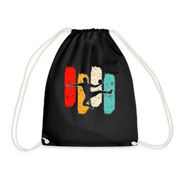 Handball retro - Drawstring Bag - black - Front
