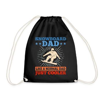 Snowboard Dad like a normal Dad just cooler - Turnbeutel - Schwarz - Vorne