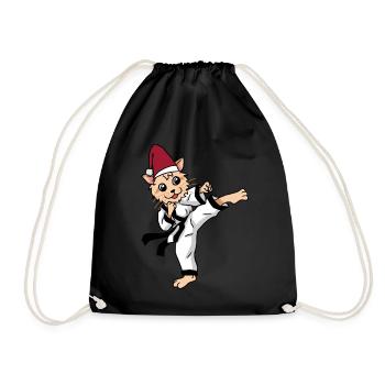 Xmas Karate Sports Club Self-Defense Judo - Drawstring Bag - black - Front