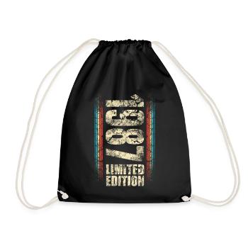 1987 Year of birth Year of construction Born 1987 Birthday - Drawstring Bag - black - Front