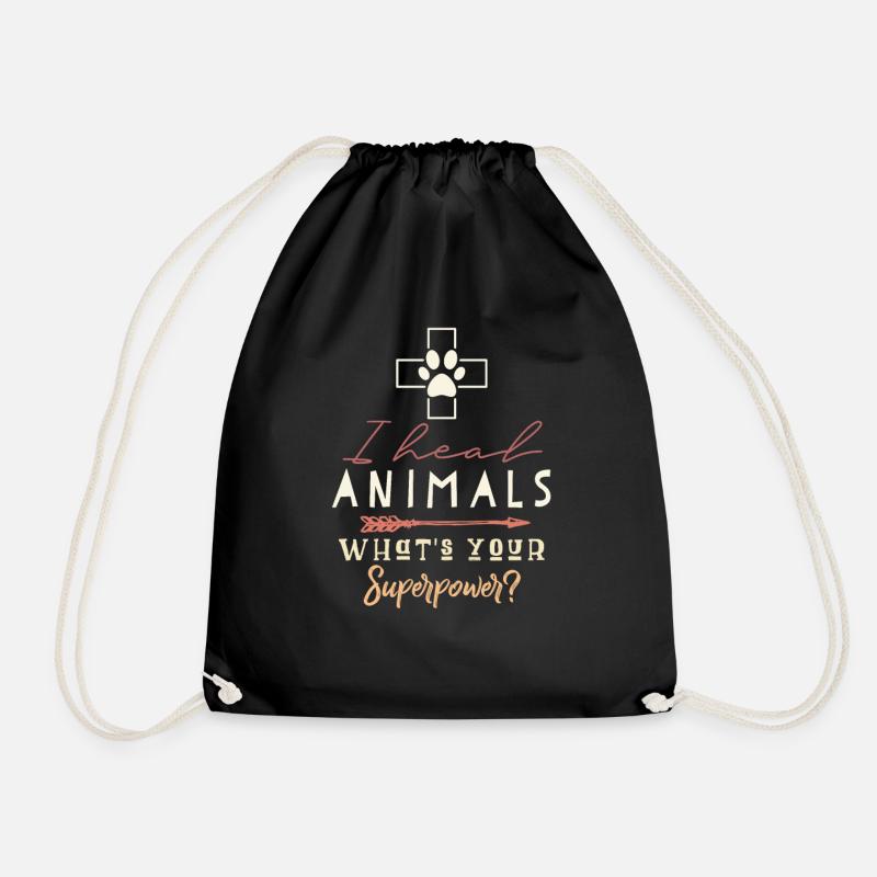 Tierärztin Geschenk - Turnbeutel - Schwarz