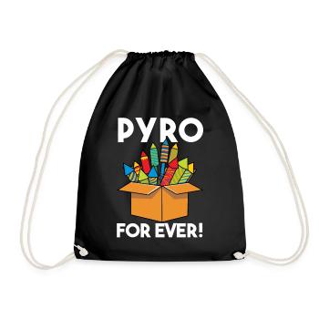 Pyro For Ever Fireworks - Turnbeutel - Schwarz - Vorne