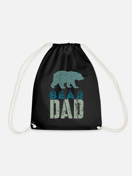 Bear Dad - Turnbeutel - Schwarz