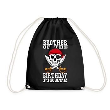 Frère du Pirate d’Anniversaire - Sac de sport léger - noir - Devant