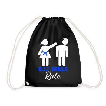 BJJ Girls Rule - Drawstring Bag - black - Front