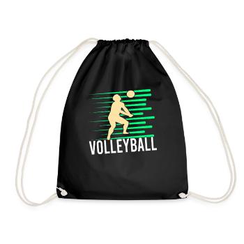 Volleyball - Turnbeutel - Schwarz - Vorne