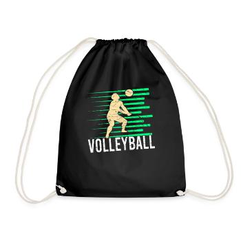 Volleyball - Drawstring Bag - black - Front