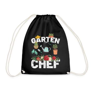 Gärtner - Garten Chef lustige Geschenkidee - Turnbeutel - Schwarz - Vorne