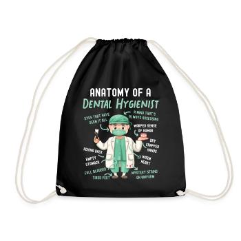 Hygiéniste dentaire Anatomie Anatomie - Sac de sport léger - noir - Devant