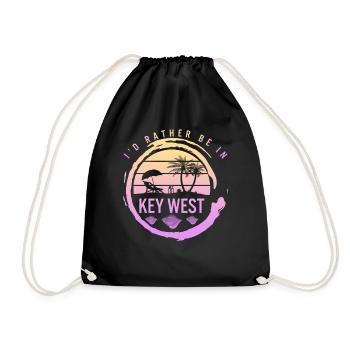 Chemise Florida Keys, je préférerais être à Key West, - Sac de sport léger - noir - Devant