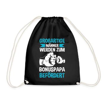 Großartiger Bonuspapa - Turnbeutel - Schwarz - Vorne