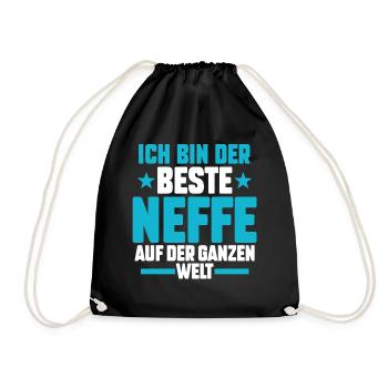 Bester Neffe der Welt - Turnbeutel - Schwarz - Vorne