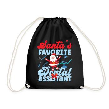 Dental Assistant Christmas Santa - Turnbeutel - Schwarz - Vorne