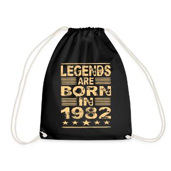 Legends are born in 1982 - Drawstring Bag - black - Front