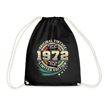 1972 Année de naissance Année de construction 50e anniversaire Anniversaire - Sac de sport léger - noir - Devant