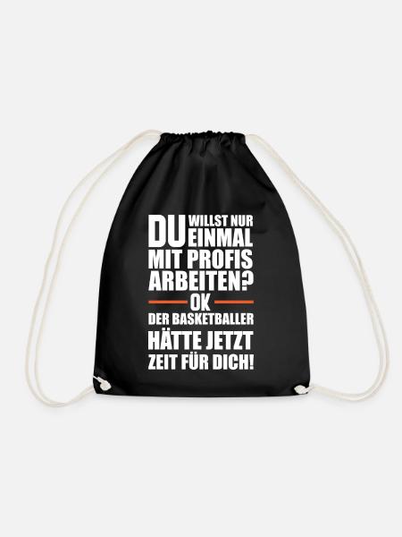 Basketball | Basketballer Spruch - Turnbeutel - Schwarz