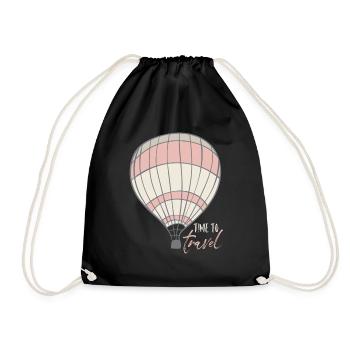 Tour du monde en montgolfière - Sac de sport léger - noir - Devant