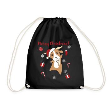 Chèvre Chèvres de Noël Animaux d’hiver - Sac de sport léger - noir - Devant