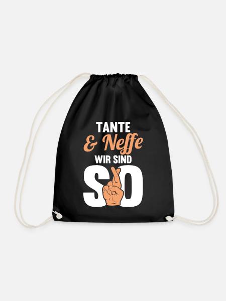 Tante und Neffe - Turnbeutel - Schwarz