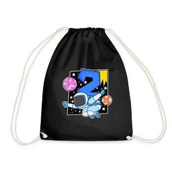 2 anniversaire garçon - 2 ans - Je suis 2 - Sac de sport léger - noir - Devant