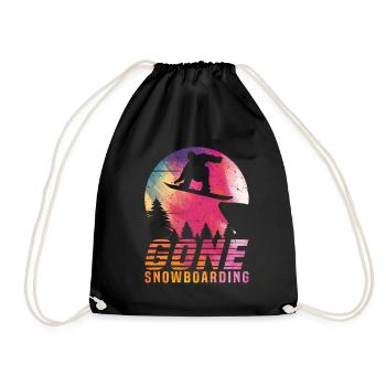 Freestyle Snowboarder Snowboard Gone Snowboarding - Turnbeutel - Schwarz - Vorne