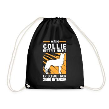 Mein Kurzhaarcollie bettelt nicht Smooth Collie - Turnbeutel - Schwarz - Vorne