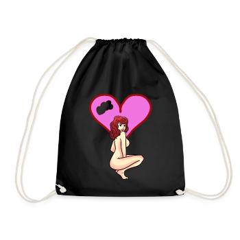 Sexe Amour Domina Strip-teaseuse Femme Nue Érotique - Sac de sport léger - noir - Devant