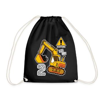 Achtung, ich bin 2, 2. Geburtstagsgeschenk, - Sac de sport léger - noir - Devant