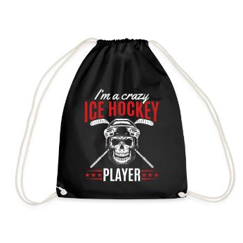 Je suis un joueur de hockey sur glace fou Eishockey Spieler - Sac de sport léger - noir - Devant