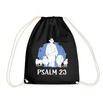 Psaume 23 Bible Dieu Jésus-Christ Foi - Sac de sport léger - noir - Devant