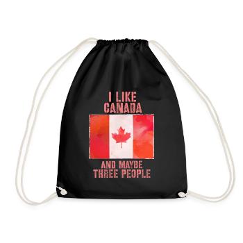 Canada - Drawstring Bag - black - Front