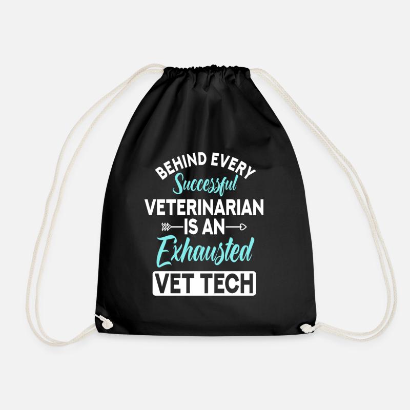 An Exhausted Vet Tech - Turnbeutel - Schwarz