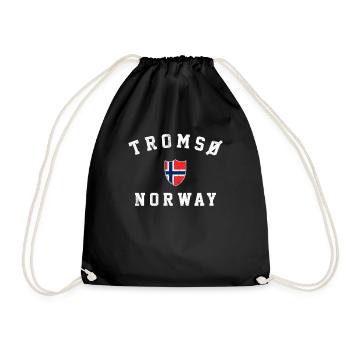Tromso norway, norwegian - Turnbeutel - Schwarz - Vorne