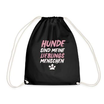 Hunde sind meine Lieblingsmenschen - Turnbeutel - Schwarz - Vorne