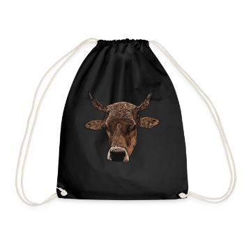 Cow Farmer Cow Motif Animal Motif - Sac de sport léger - noir - Devant