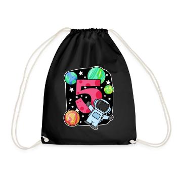 5 anniversaire garçon - 5 ans - J’ai 5 ans - Sac de sport léger - noir - Devant
