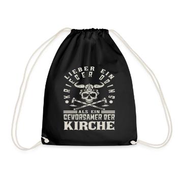 Wikinger - Turnbeutel - Schwarz - Vorne