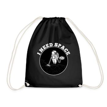I Need Space - Drawstring Bag - black - Front
