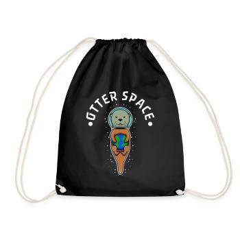 Otter space - Drawstring Bag - black - Front