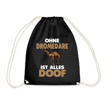 Dromedar - Turnbeutel - Schwarz - Vorne