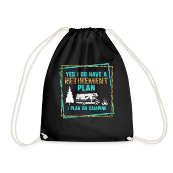 Chemise de camping de retraite, Cadeau de camping, Camping - Sac de sport léger - noir - Devant