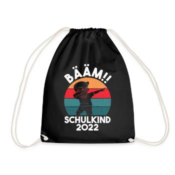 Schulkind 2022 Dabbing Schüler Bääm Einschulung - Turnbeutel - Schwarz - Vorne
